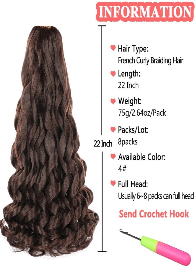 إكستريند وصلات شعر صناعية من نوع ياكي، مقاس 22 بوصة، مموجة بشكل فضفاض، ذات أطراف مجعدة، من إكس تريند، 8 عبوات، لون بني داكن، مموجة بشكل فضفاض، نابضة بالحيوية، للنساء ذوات البشرة السمراء (22 بوصة، رقم 4). - Image 2